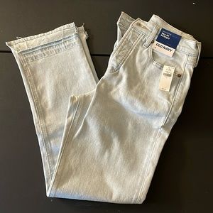 Old Navy Ski-Hi Straight Jeans, high waisted jeans light wash